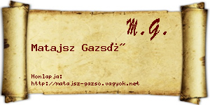 Matajsz Gazsó névjegykártya